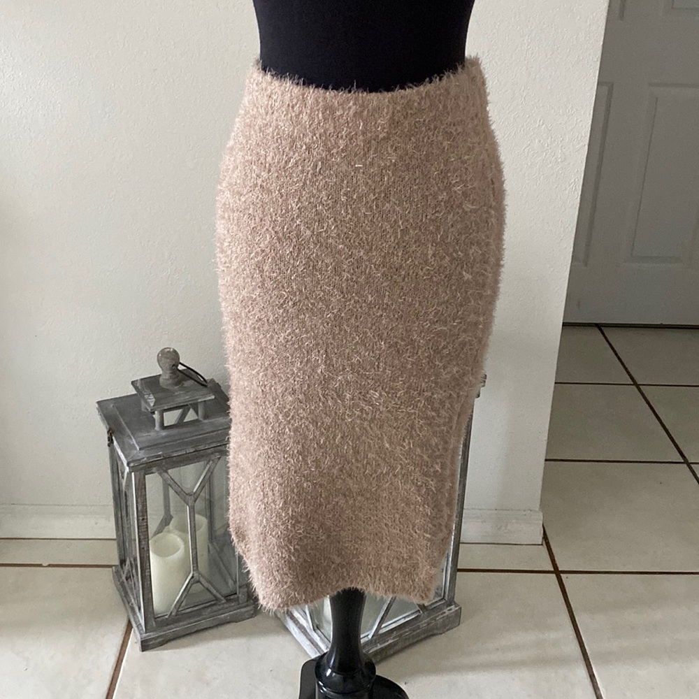 Women fuzzy skirt.